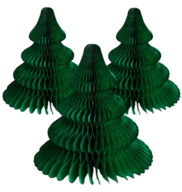 Hester & Cook Honeycomb Paper Decor Set 3 Honeycomb Christmas Trees SM