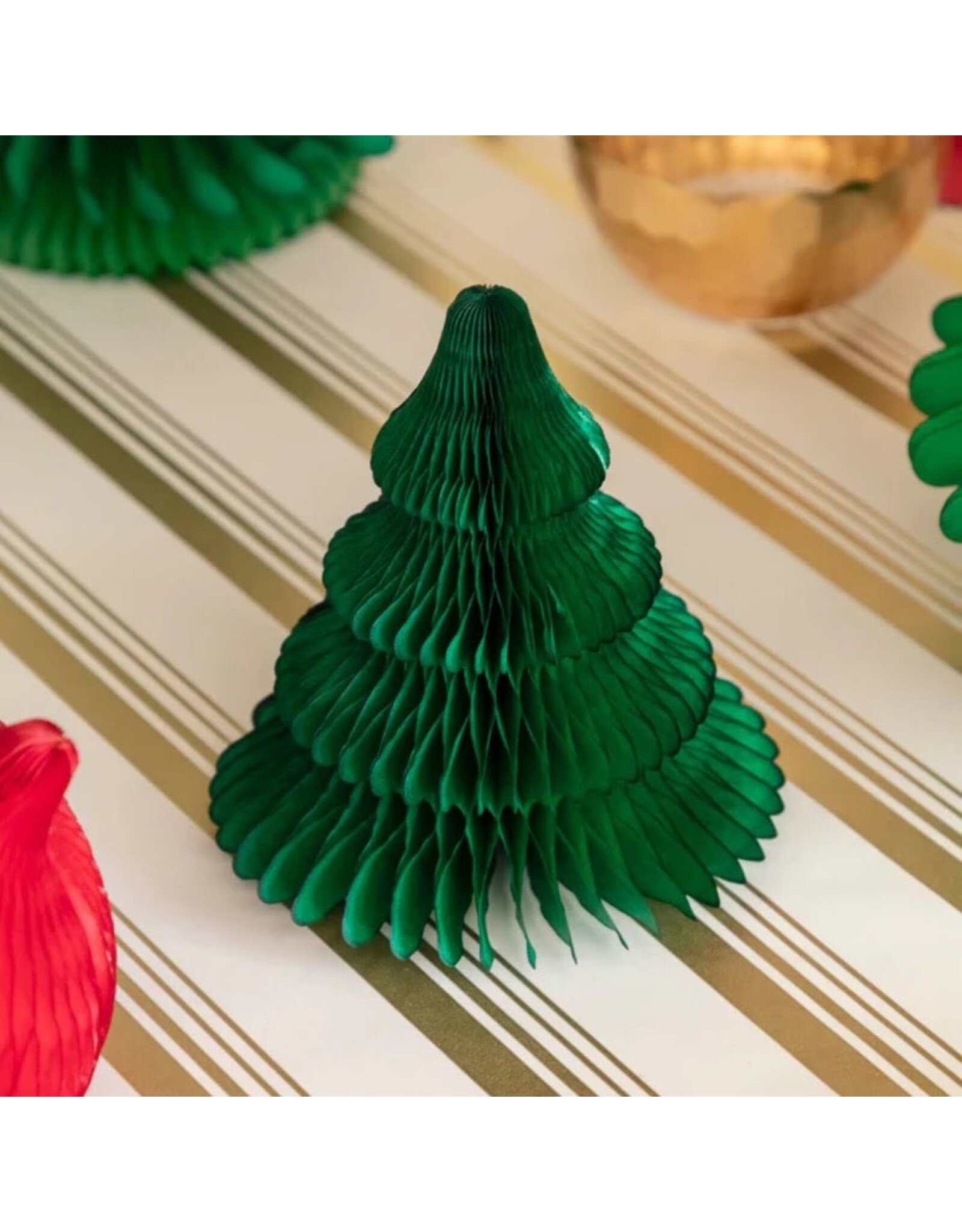 Hester & Cook Honeycomb Paper Decor Set 3 Honeycomb Christmas Trees SM