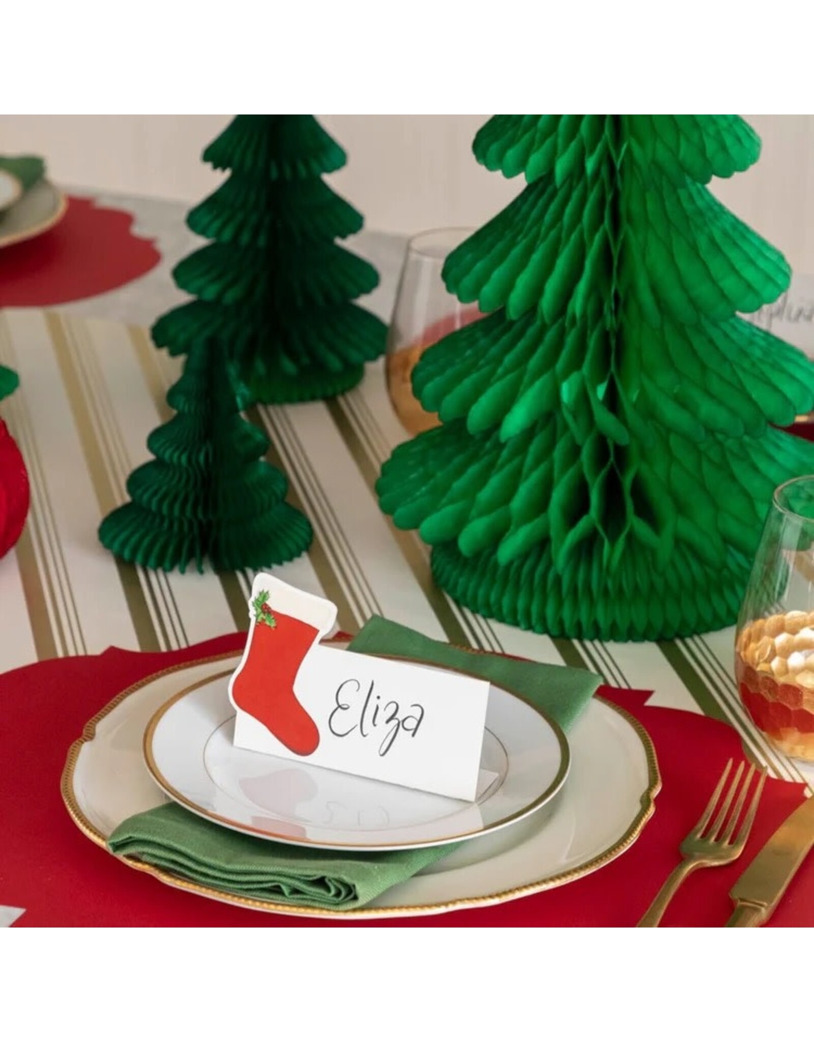 Hester & Cook Honeycomb Paper Decor Set 3 Honeycomb Christmas Trees SM