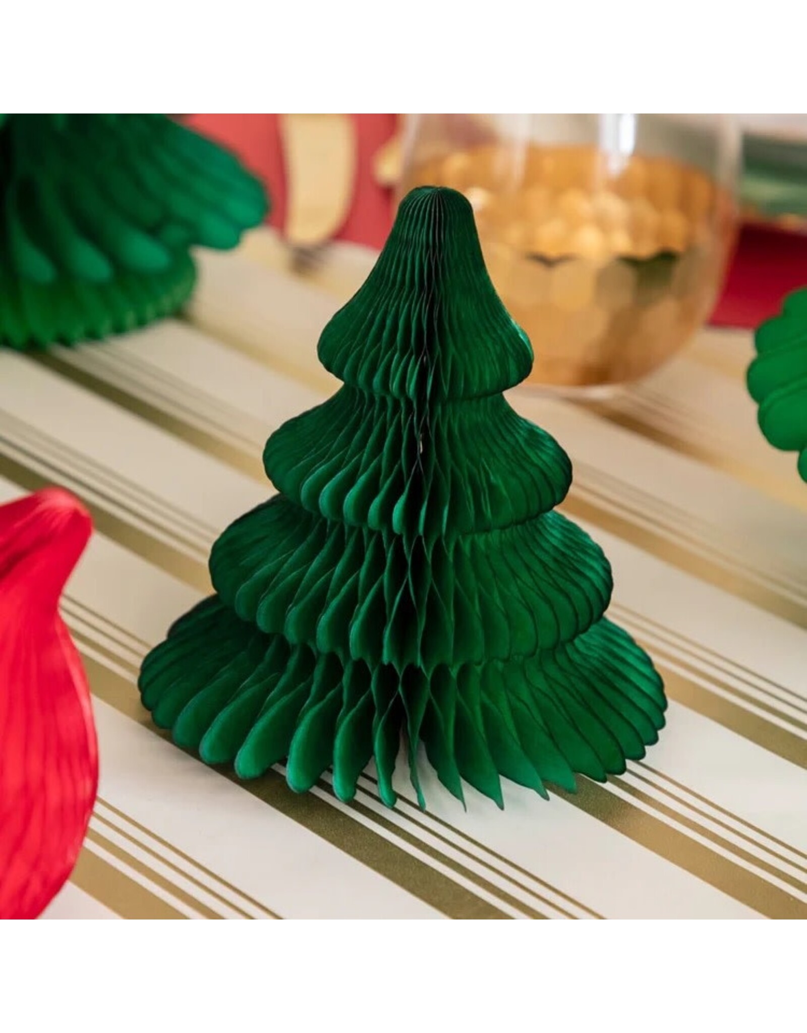 Hester & Cook Honeycomb Paper Decor Set 3 Honeycomb Christmas Trees SM