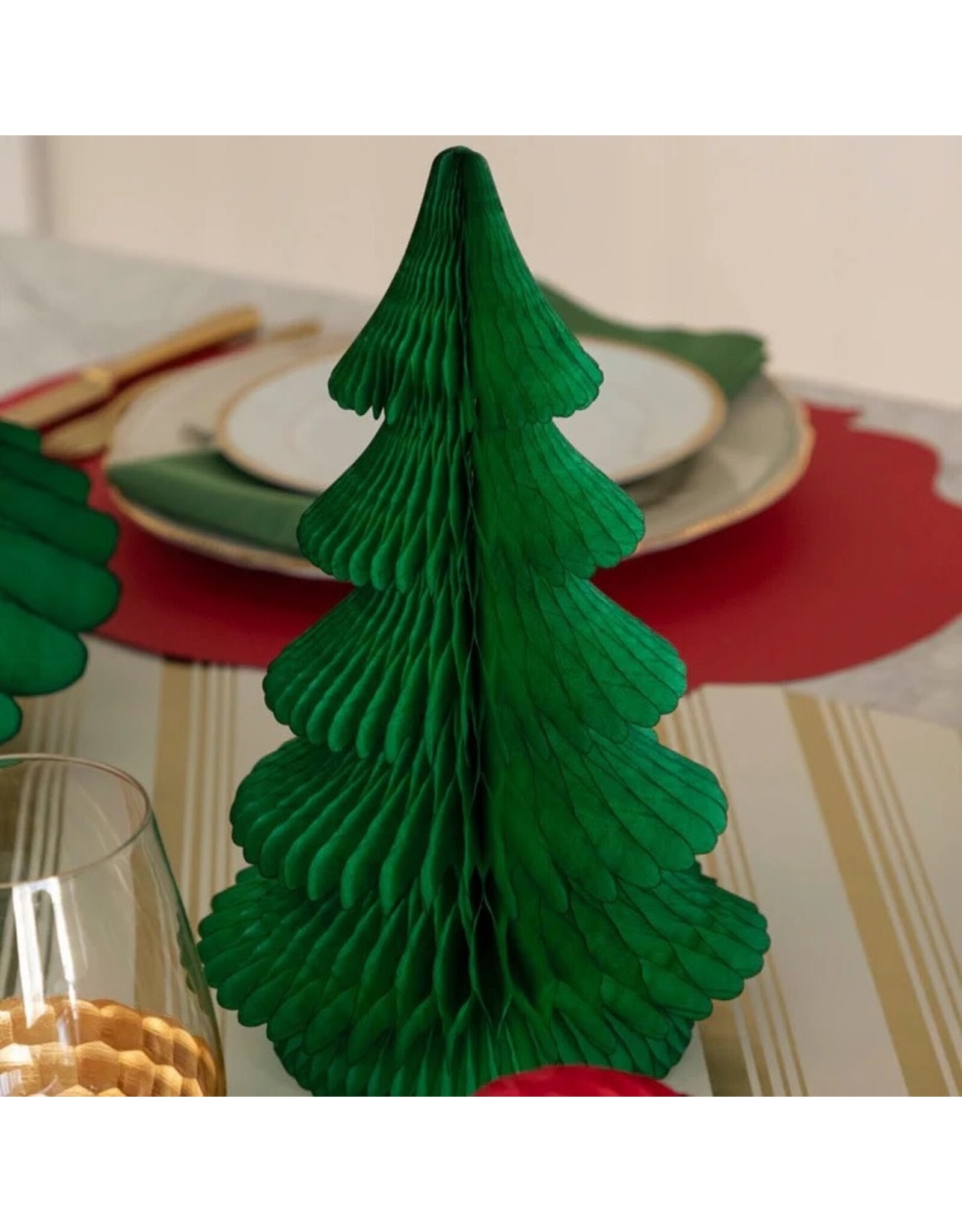 Hester & Cook Honeycomb Paper Decor Set Honeycomb Christmas Trees LG MD