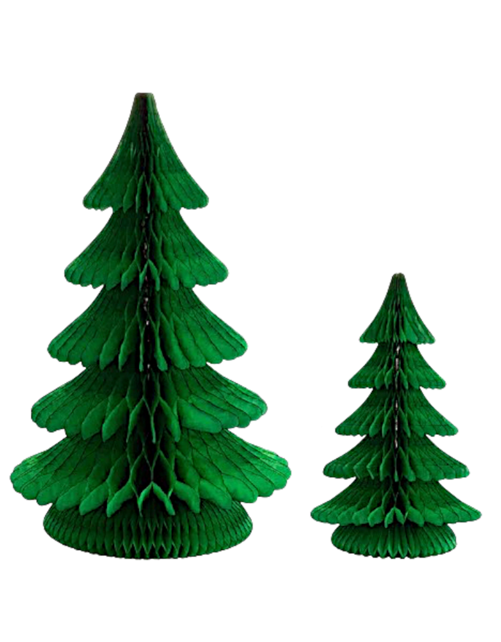 Hester & Cook Honeycomb Paper Decor Set Honeycomb Christmas Trees LG MD