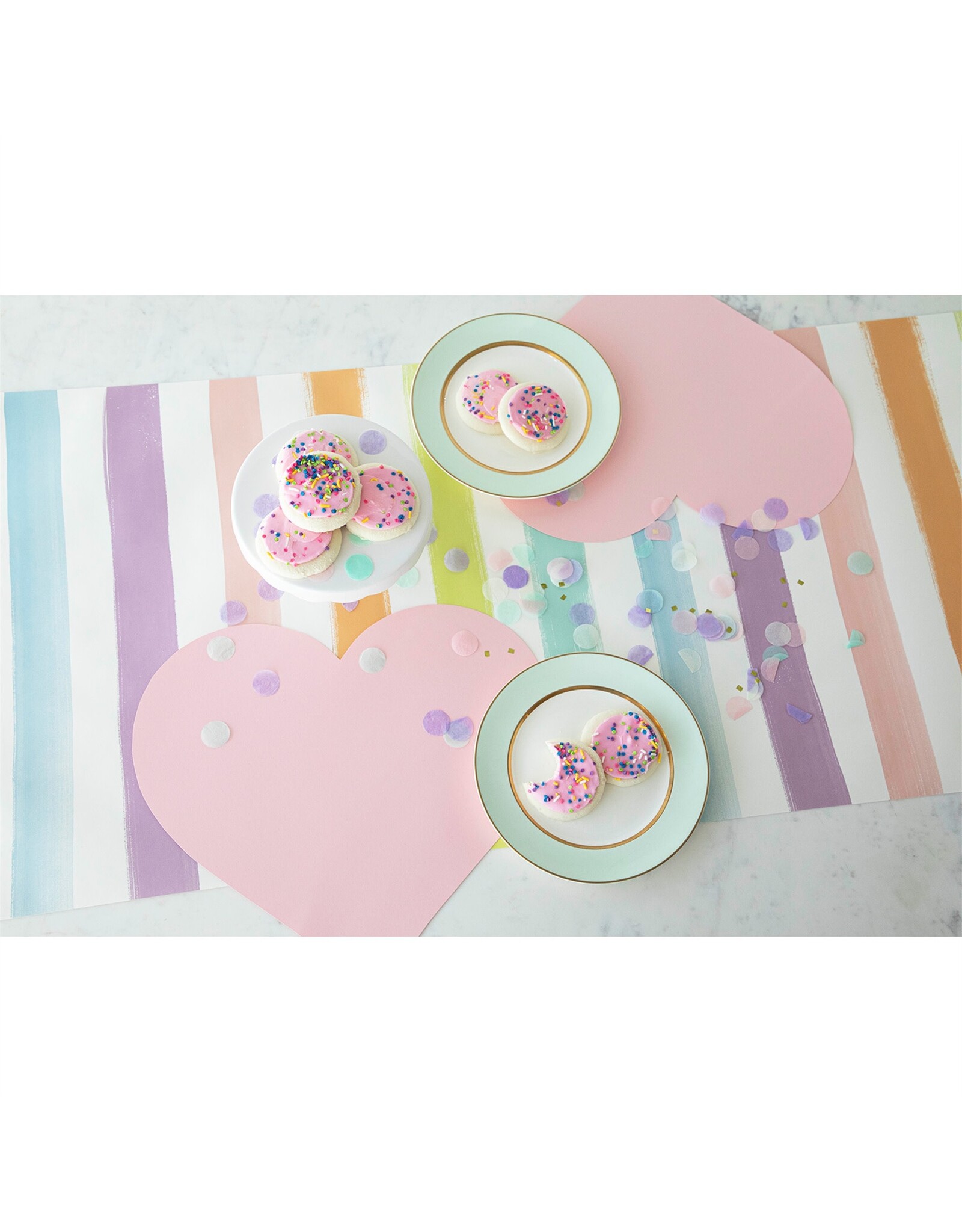 Hester & Cook Die-Cut Pink Heart Placemats 12pk