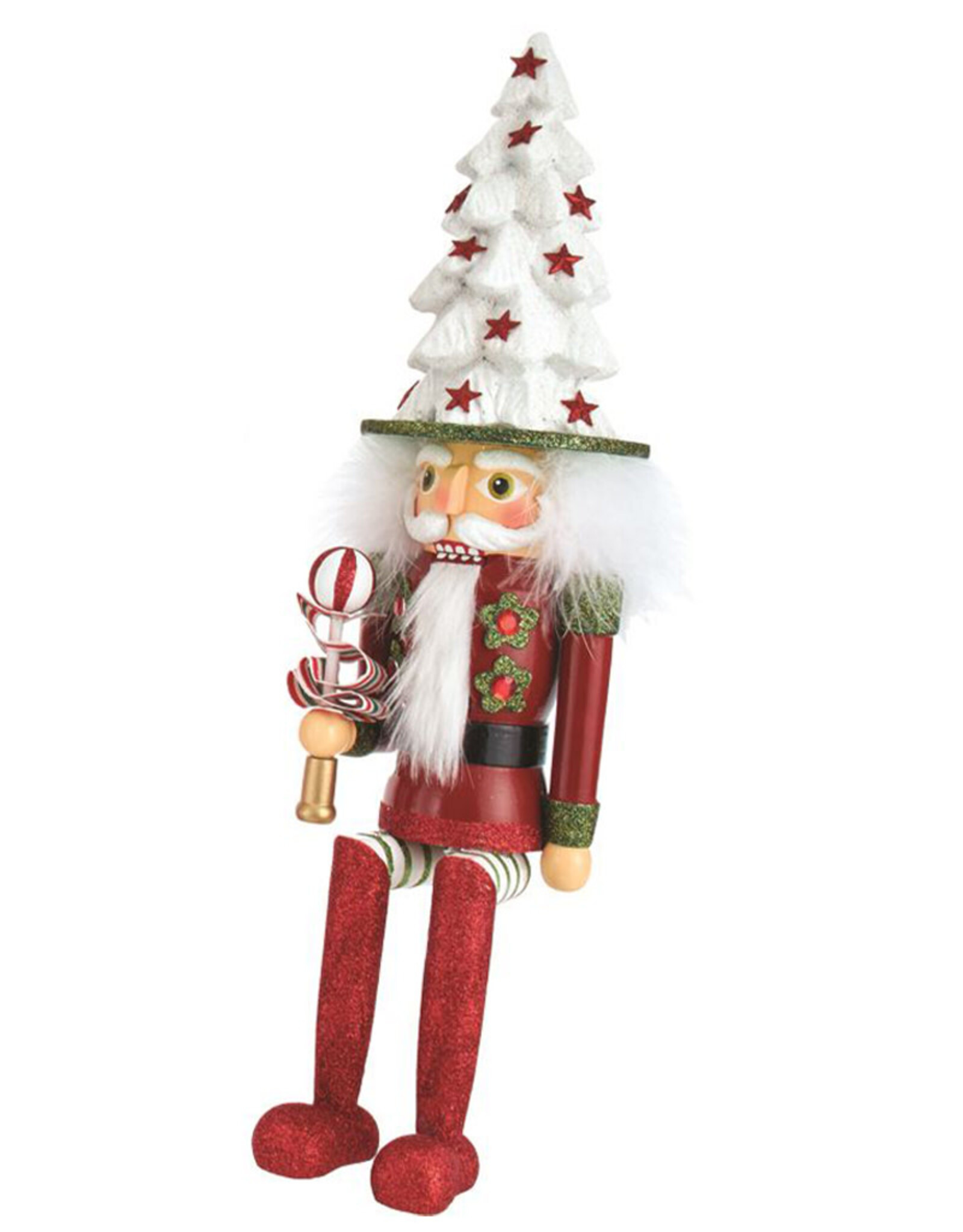 Kurt Adler Hollywood Tree Hat Nutcracker Shelf Sitter 17 Inch