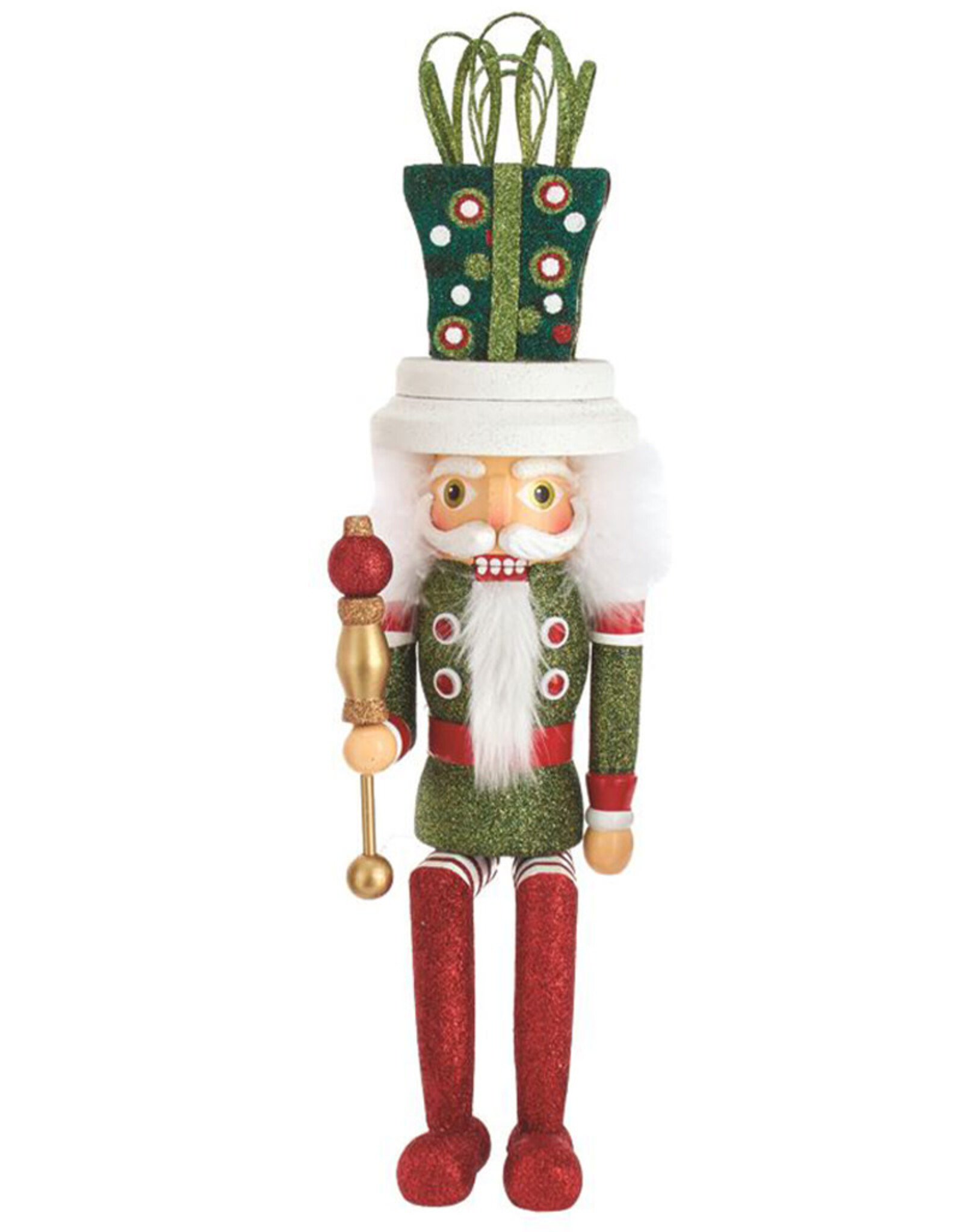 Kurt Adler Hollywood Gift Hat Nutcracker Shelf Sitter 17 Inch
