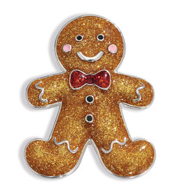 Periwinkle by Barlow Christmas Brooch Lapel Pin | Gingerbread Man