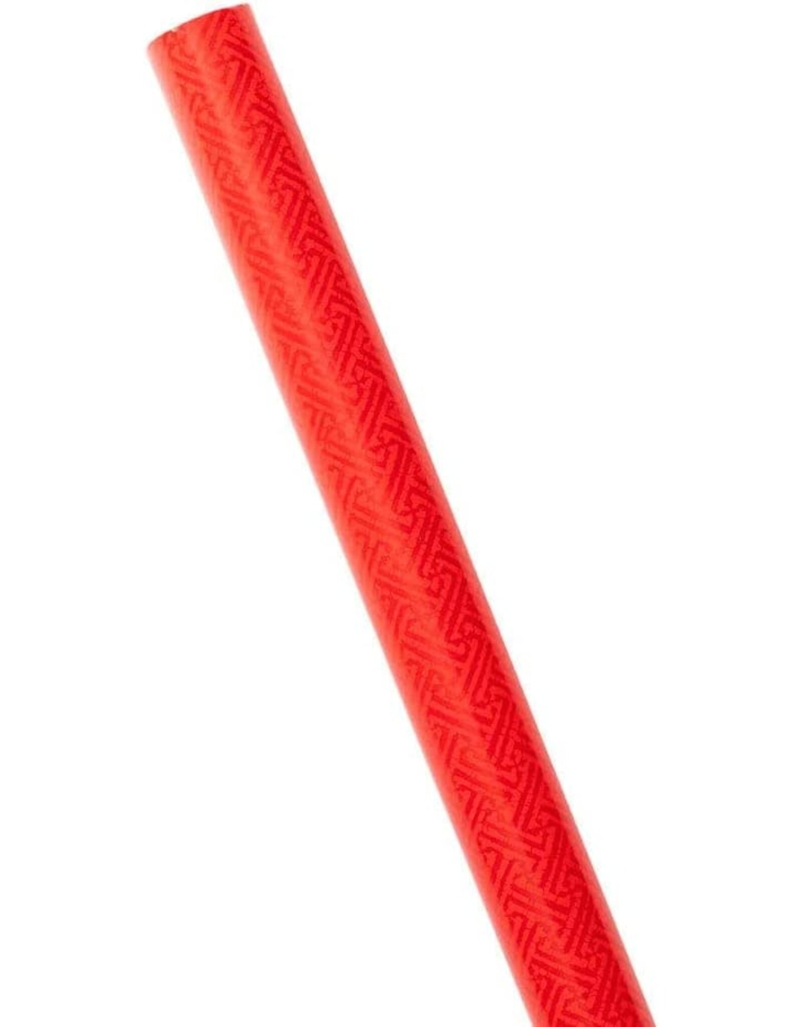 Caspari Christmas Gift Wrapping Paper 8ft Roll Fretwork Red