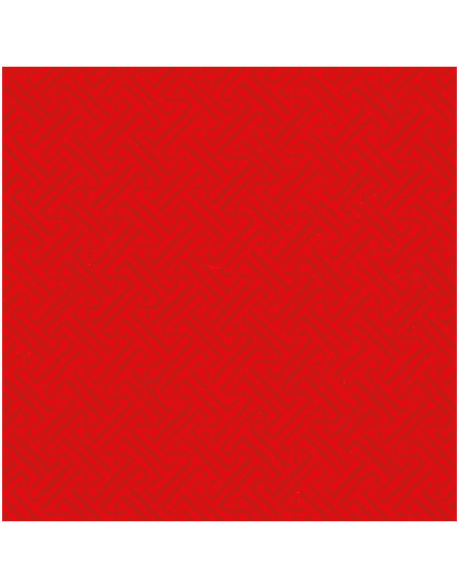 Caspari Christmas Gift Wrapping Paper 8ft Roll Fretwork Red