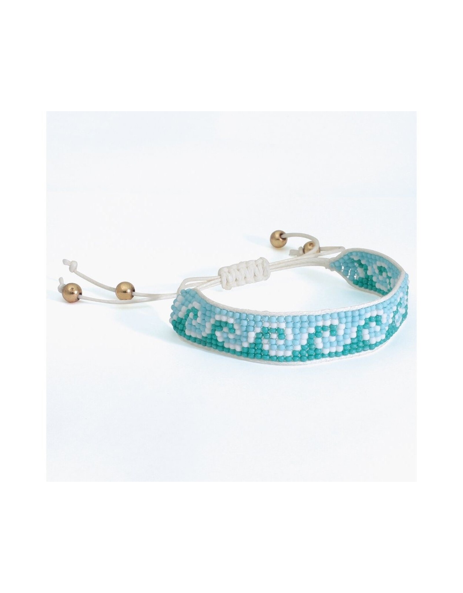 Periwinkle by Barlow Bracelets | Beaded Aqua Waves