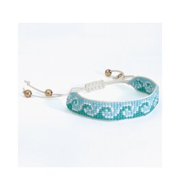 Periwinkle by Barlow Bracelets | Beaded Aqua Waves