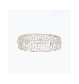 Periwinkle by Barlow Bracelets | Silver Flowers W Pearls