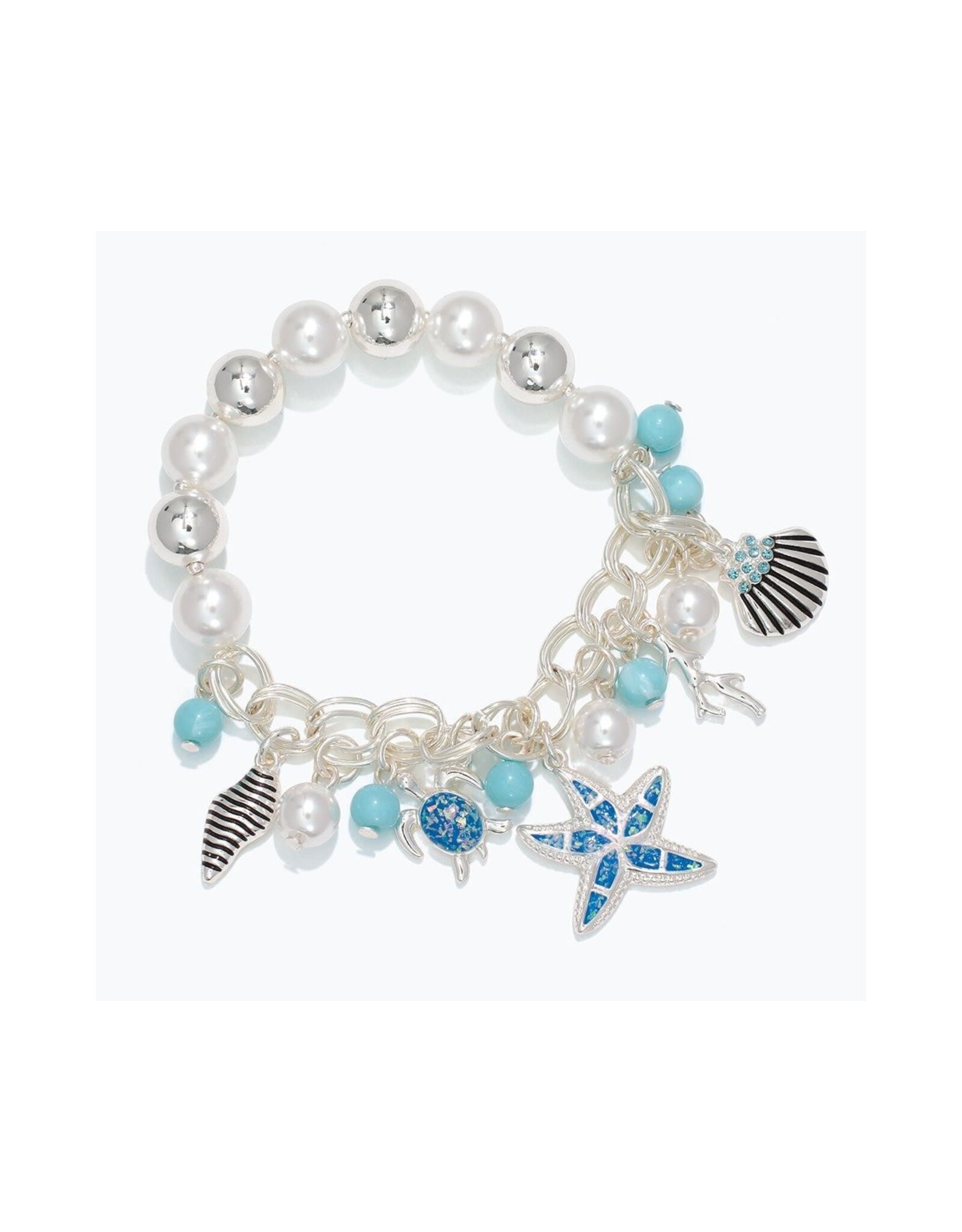 Periwinkle by Barlow Bracelets | Blue Sea-Life Charms w Pearls