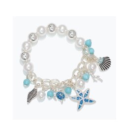 Periwinkle by Barlow Bracelets | Blue Sea-Life Charms w Pearls