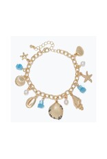 Periwinkle by Barlow Bracelets | Gold Sea-Life Charms