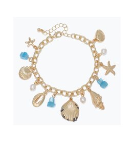 Periwinkle by Barlow Bracelets | Gold Sea-Life Charms