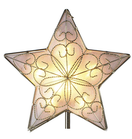Kurt Adler Christmas Tree Topper 5 Point Wire Star 8.5 inch
