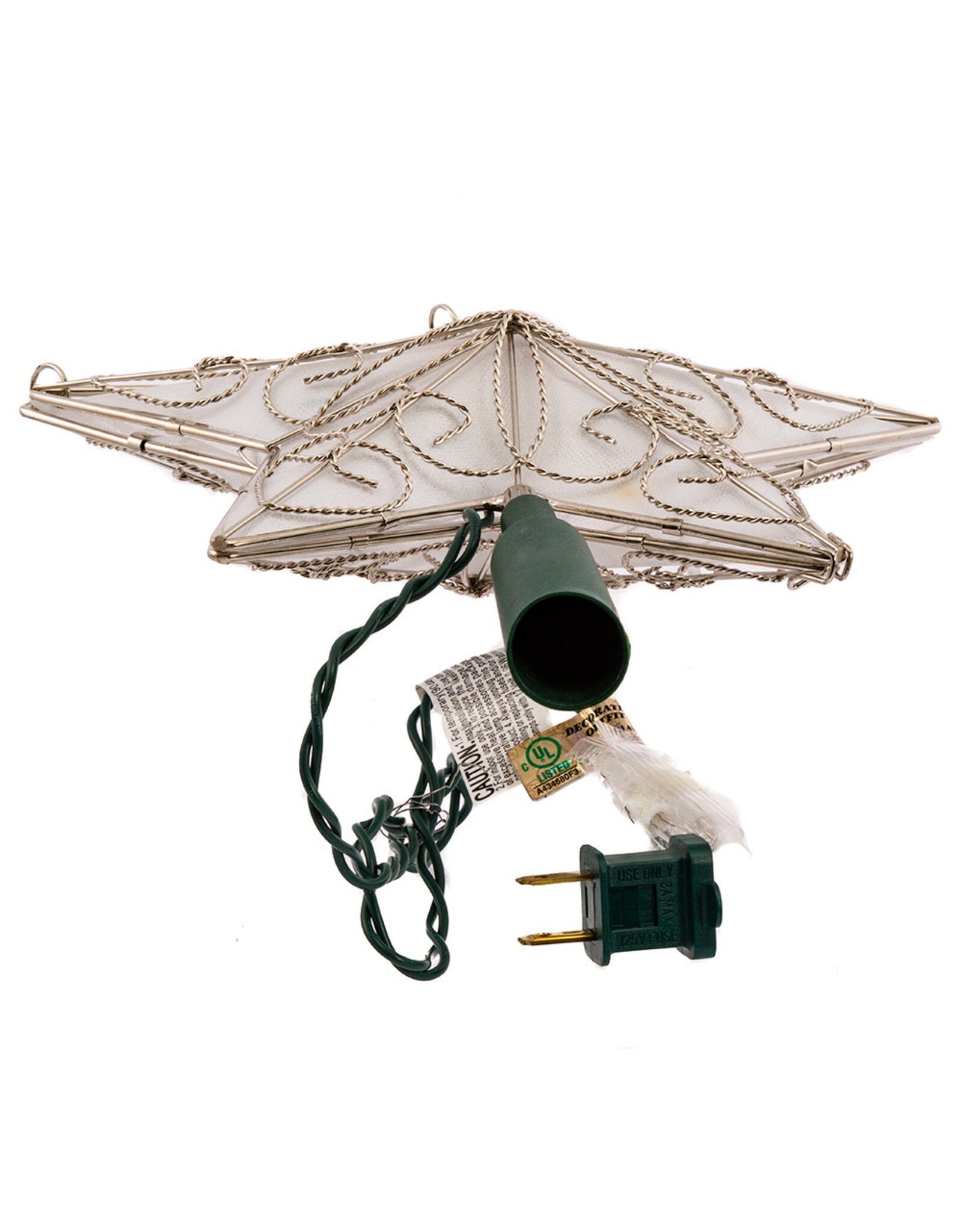 Kurt Adler Christmas Tree Topper 5 Point Wire Star 8.5 inch