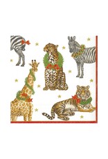 Caspari Christmas Paper Luncheon Napkins 20pk Wild Christmas