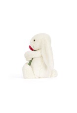 JellyCat Bashful Cream Bunny With Rose