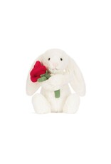 JellyCat Bashful Cream Bunny With Rose