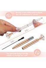 DIGS-N-GIFTS Diamond Pens Gem Top Ballpoint Pen | Random Color 1ct