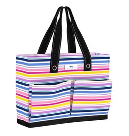 Scout Bags Uptown Pocket Tote Bag w Zipper Stripe A Pose