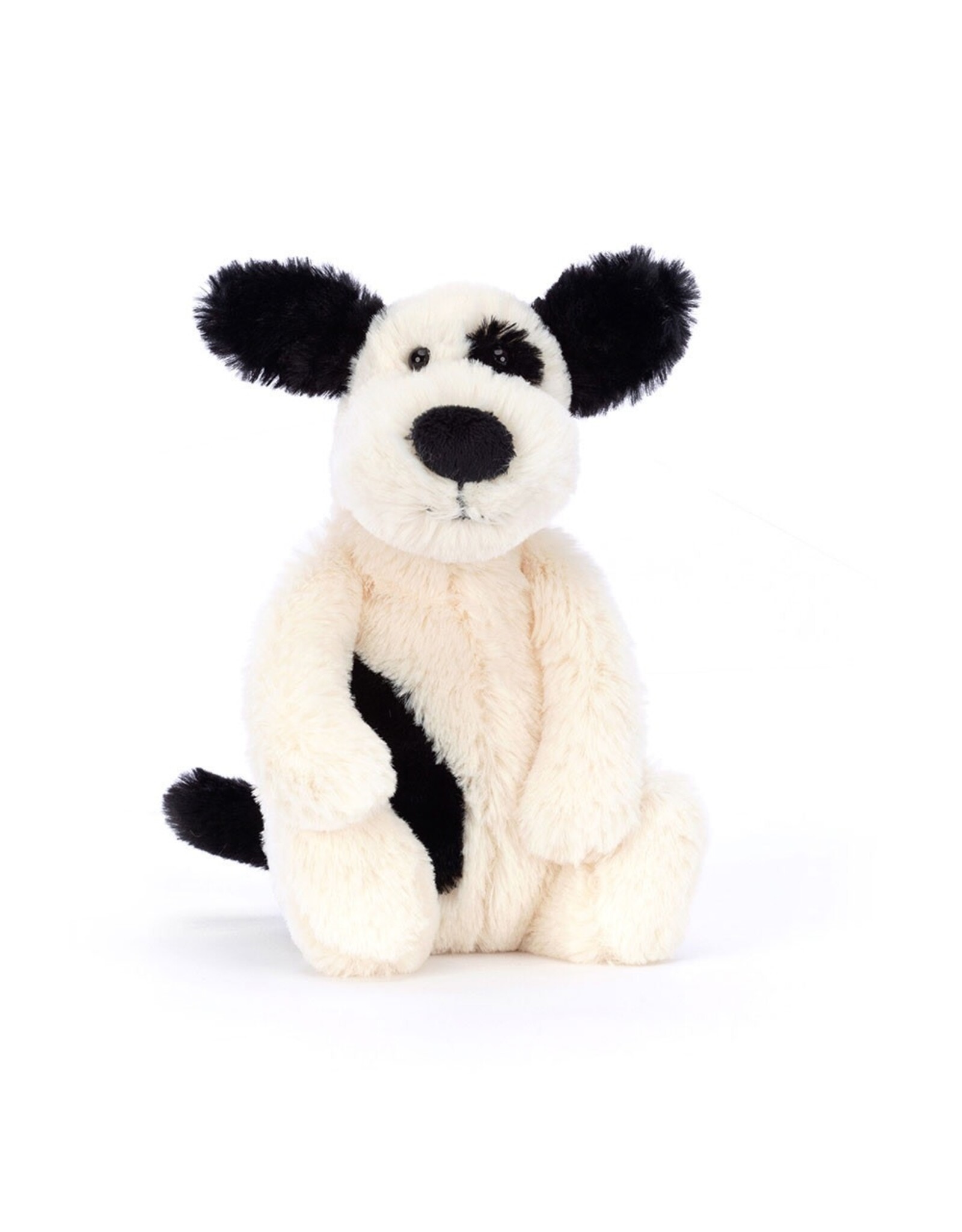JellyCat Rufferty Puppy Black and Cream Puppy