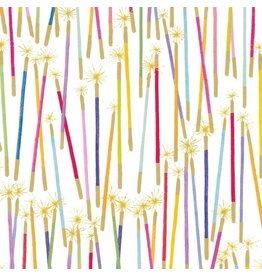 Caspari Gift Wrapping Paper 5ft Roll Party Candles Birthday Sparklers