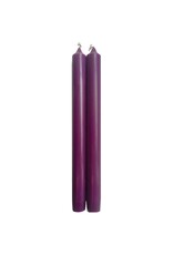 Caspari Crown Candles Tapers 10 inch 2pk In Plum