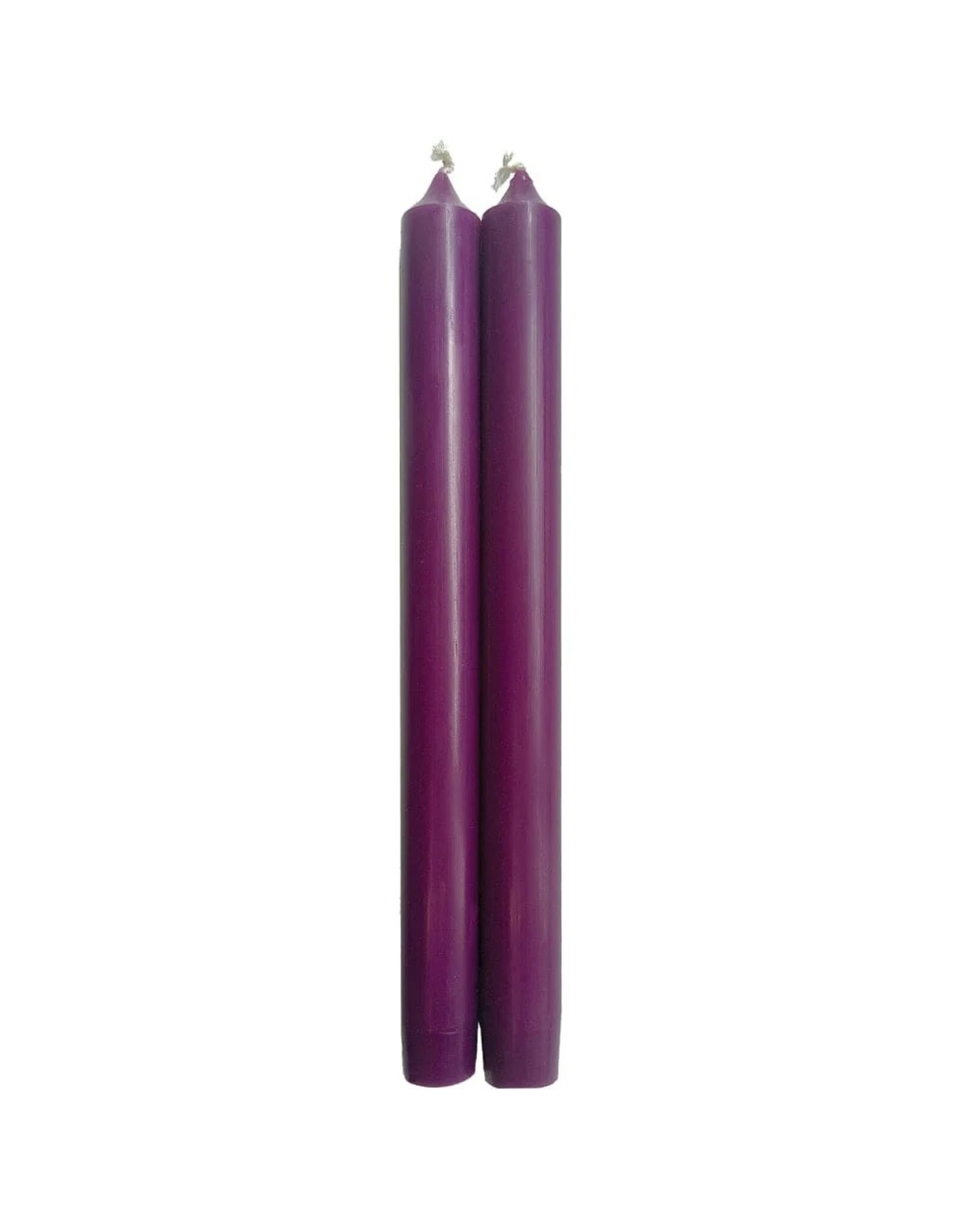 Caspari Crown Candles Tapers 10 inch 2pk In Plum