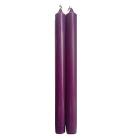 Caspari Crown Candles Tapers 10 inch 2pk In Plum