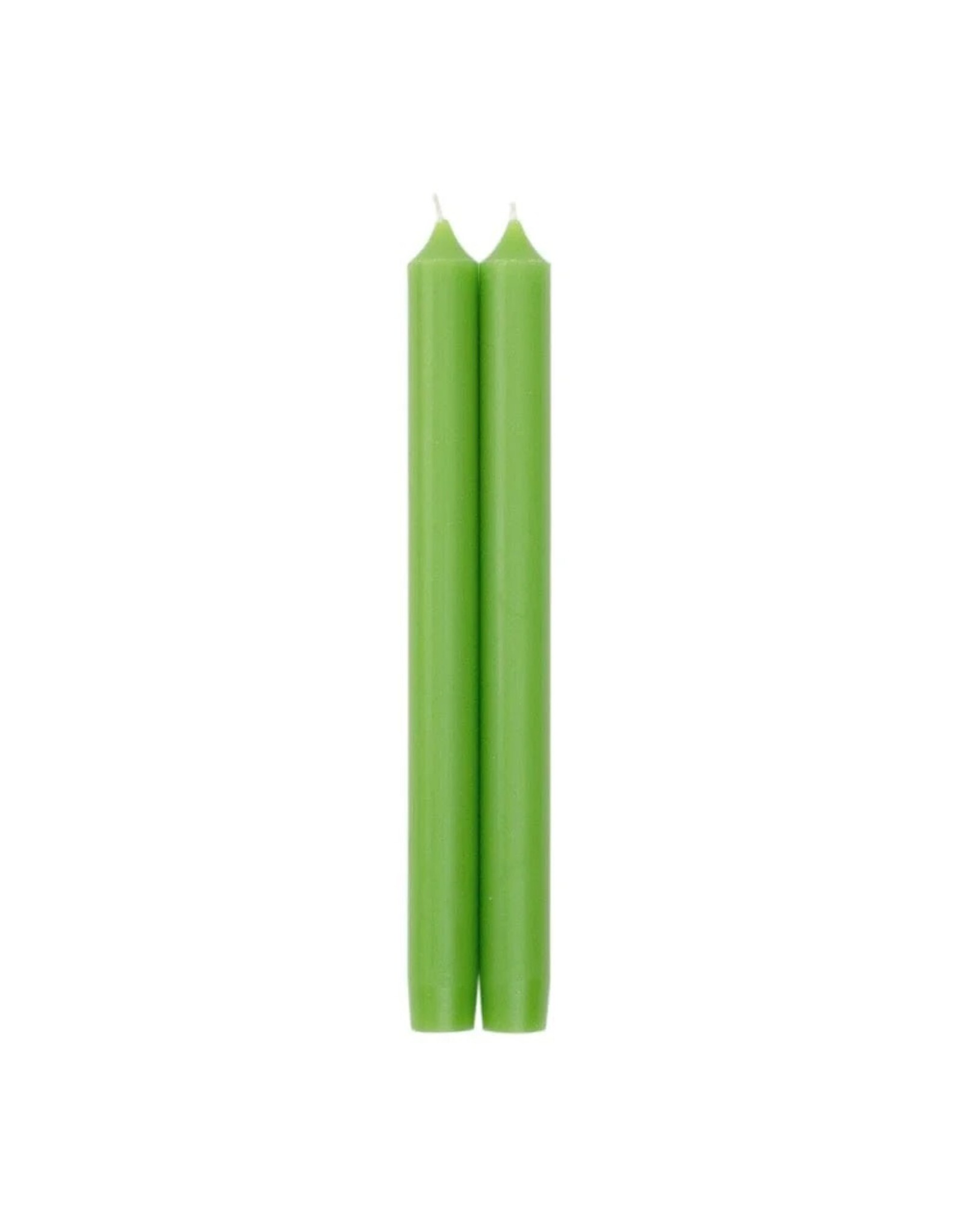 Caspari Crown Candles Tapers 10 inch 2pk Spring Green