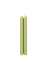 Caspari Crown Candles Tapers 10 inch 2pk Moss Green