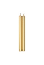 Caspari Crown Candles Tapers 10 inch 2pk Metallic Gold