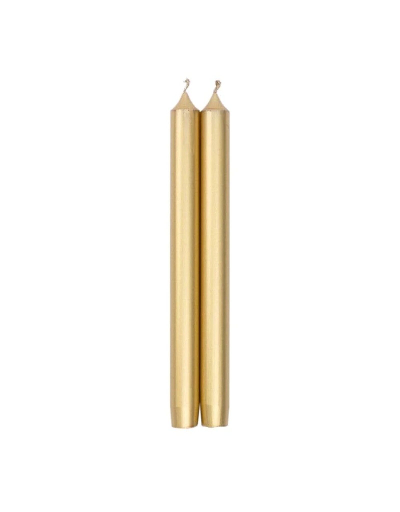 Caspari Crown Candles Tapers 10 inch 2pk Metallic Gold
