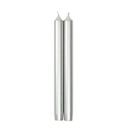 Caspari Crown Candles Tapers 10 inch 2pk Metallic Silver