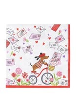 Caspari Valentines Paper Lunch Napkins 20pk Love Notes