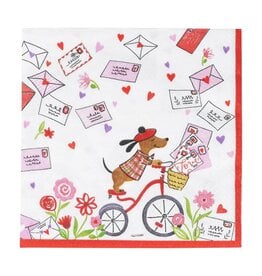 Caspari Valentines Paper Lunch Napkins 20pk Love Notes