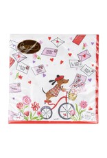 Caspari Valentines Paper Lunch Napkins 20pk Love Notes