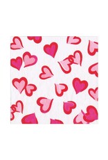Caspari Valentines Paper Lunch Napkins 20pk Heartfelt