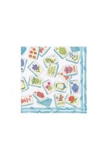 Caspari Mahjong Paper Cocktail Napkins 20ct Mahjong Blue