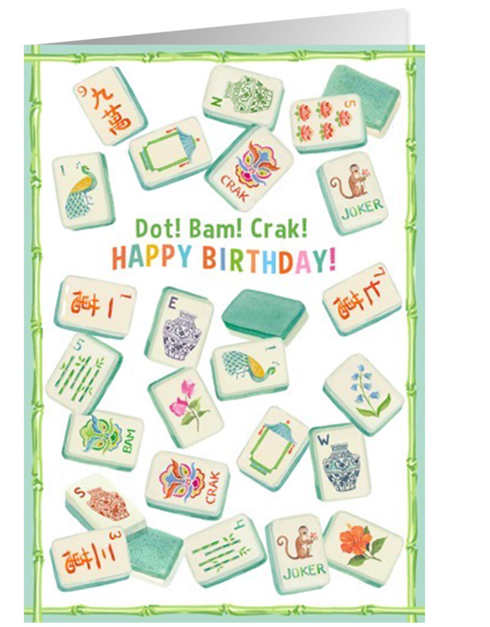 Caspari Birthday Card Mahjong Birthday