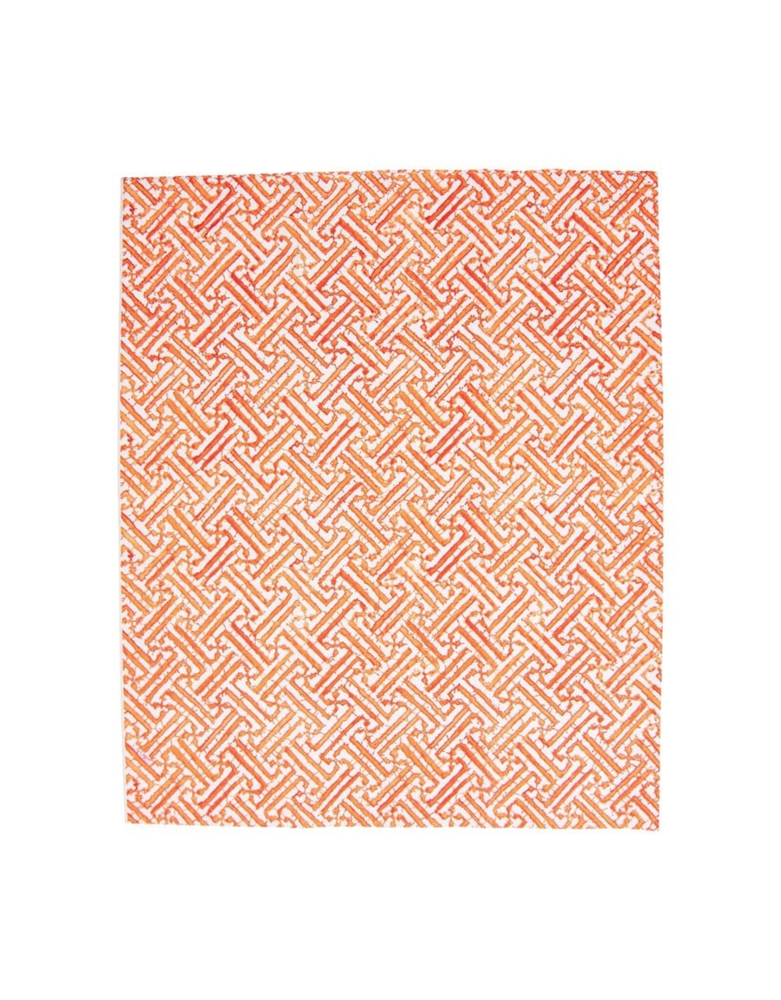Caspari Paper Guest Towel Napkins 15pk Fretwork Orange
