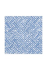 Caspari Paper Lunch Napkins 20pk Fretwork In Blue