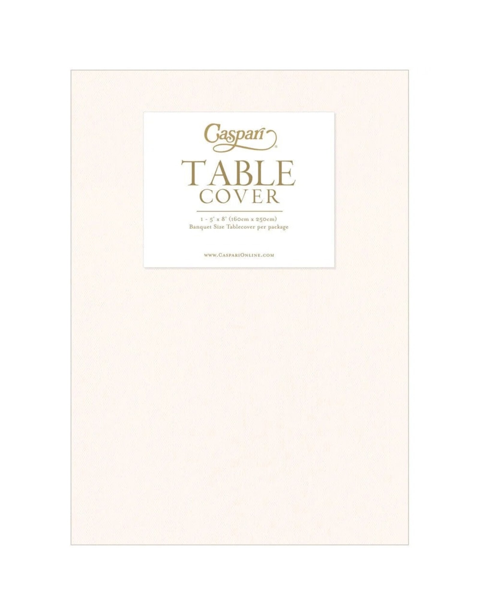 Caspari Paper Linen Solid Table Covers In Ivory