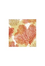 Caspari Paper Cocktail Napkins 20pk Sea Fans - Coral