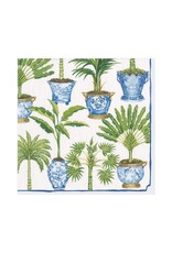 Caspari Paper Cocktail Napkins 20pk Potted Palms