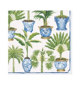 Caspari Paper Cocktail Napkins 20pk Potted Palms