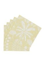 Caspari Paper Cocktail Napkins 20pk Palms And Parasols Key Lime