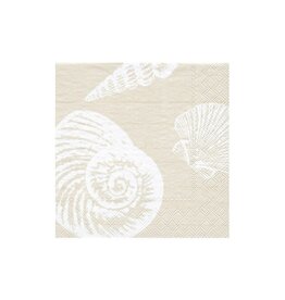 Caspari Paper Cocktail Napkins 20pk Shells - Sand